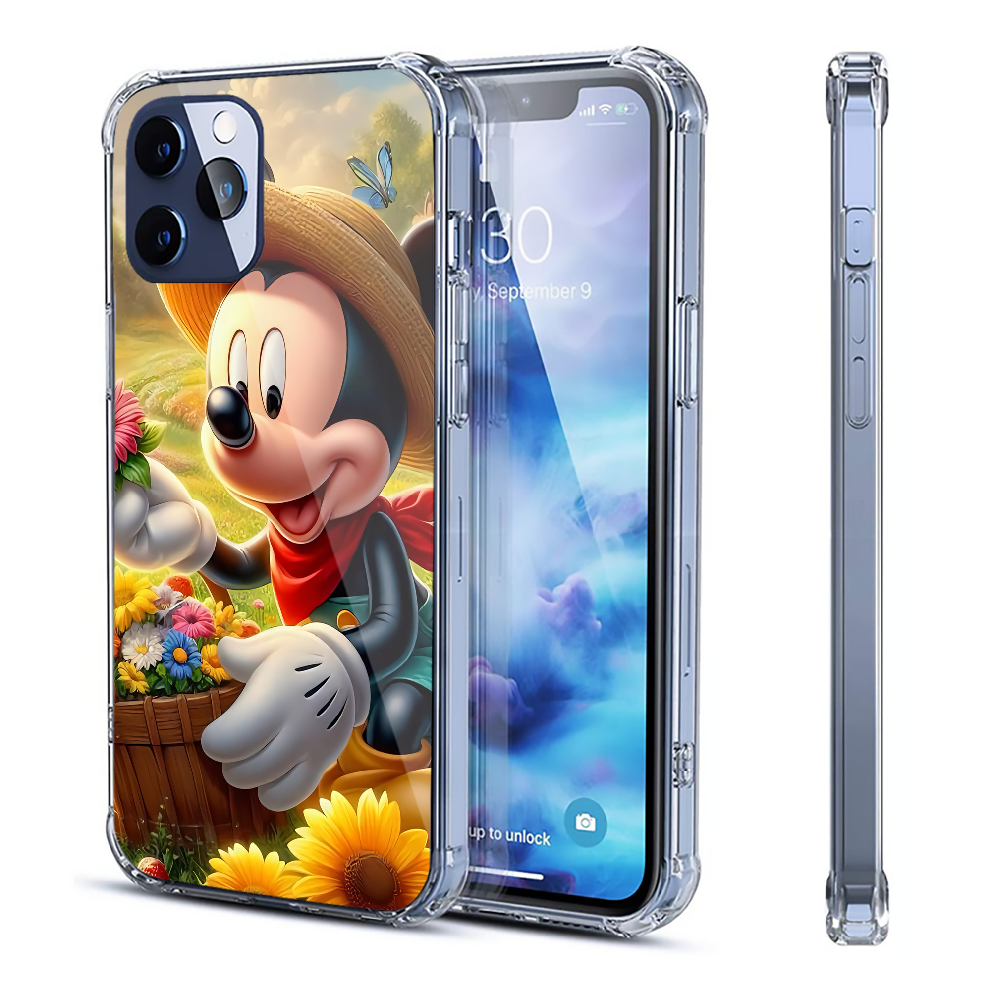 ミッキーマウス Mickey Mouse 【iPhone 12シリーズ対応】透明スマホケース（クリアソフトケース）